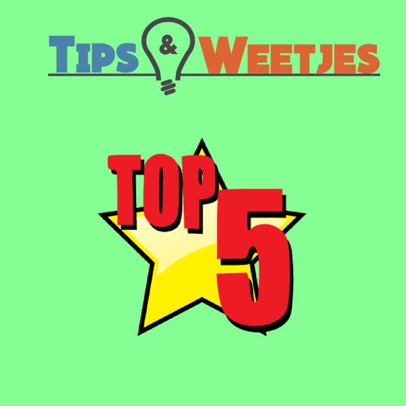 Dit zijn de 5 best gelezen Tips & Weetjes van de afgelopen week!