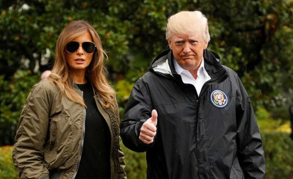 Felle kritiek op déze outfit van Melania Trump tijdens bezoeken rampgebied in Texas