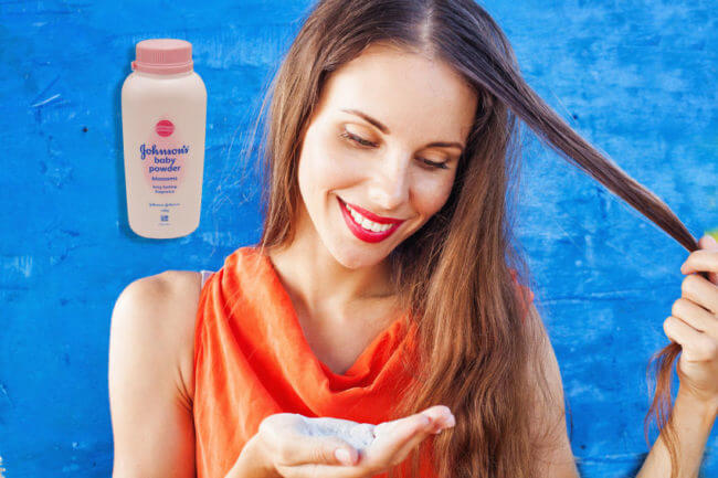 Gebruik babypoeder als droge shampoo