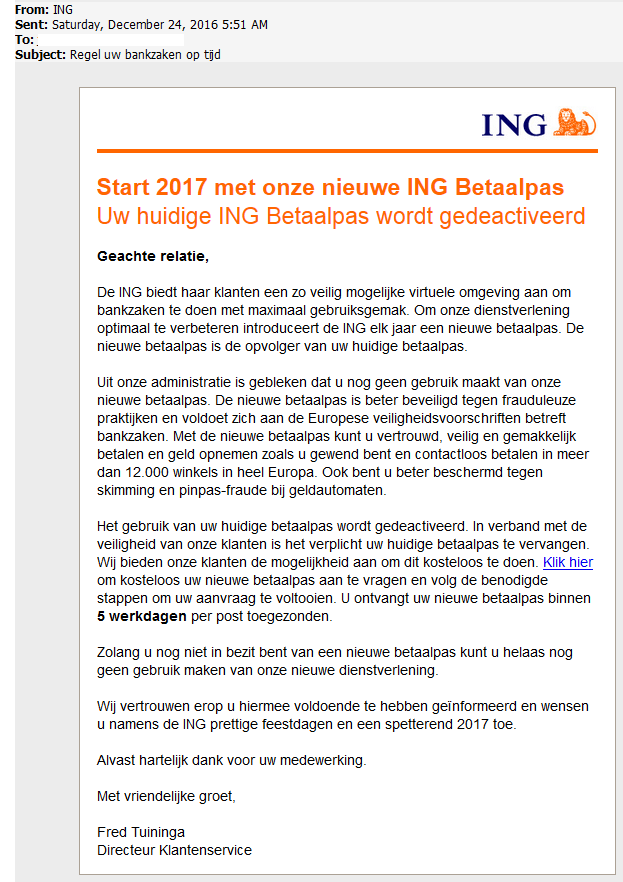 WAARSCHUWING: dit neppe bericht van de 'ING' verspreidt zich razendsnel, open deze niet! Delen svp!