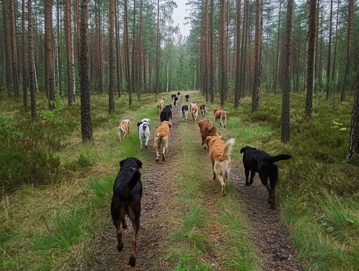 Jongen ontdekt 14 honden rond een boom, agent lost het mysterie op
