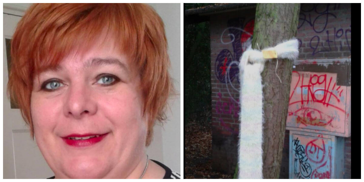 Wat een heldin! Natasja hangt sjaals op aan bomen om dak- en thuislozen een warme winter te bezorgen!
