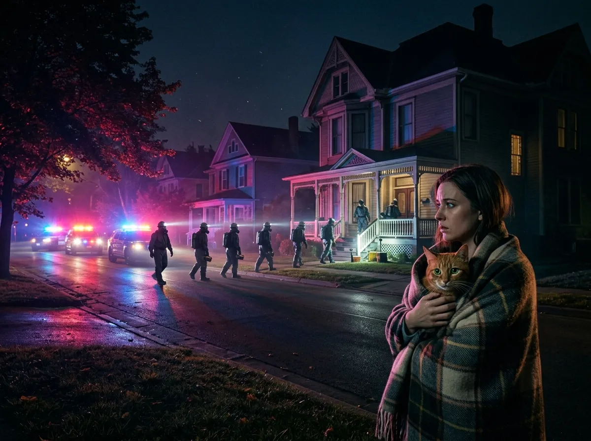 Kat bleef maar kijken naar de kelderdeur in hun nieuwe huis - ze dachten dat het muizen waren, maar de waarheid was erger..