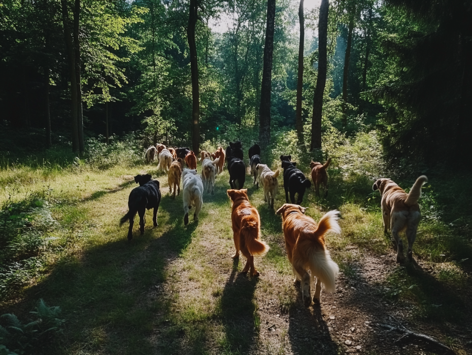 Jongen ontdekt 14 honden rond een boom, agent lost het mysterie op