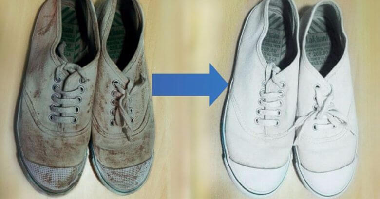 Handig: zó krijg je die grauw-witte schoenen weer wit