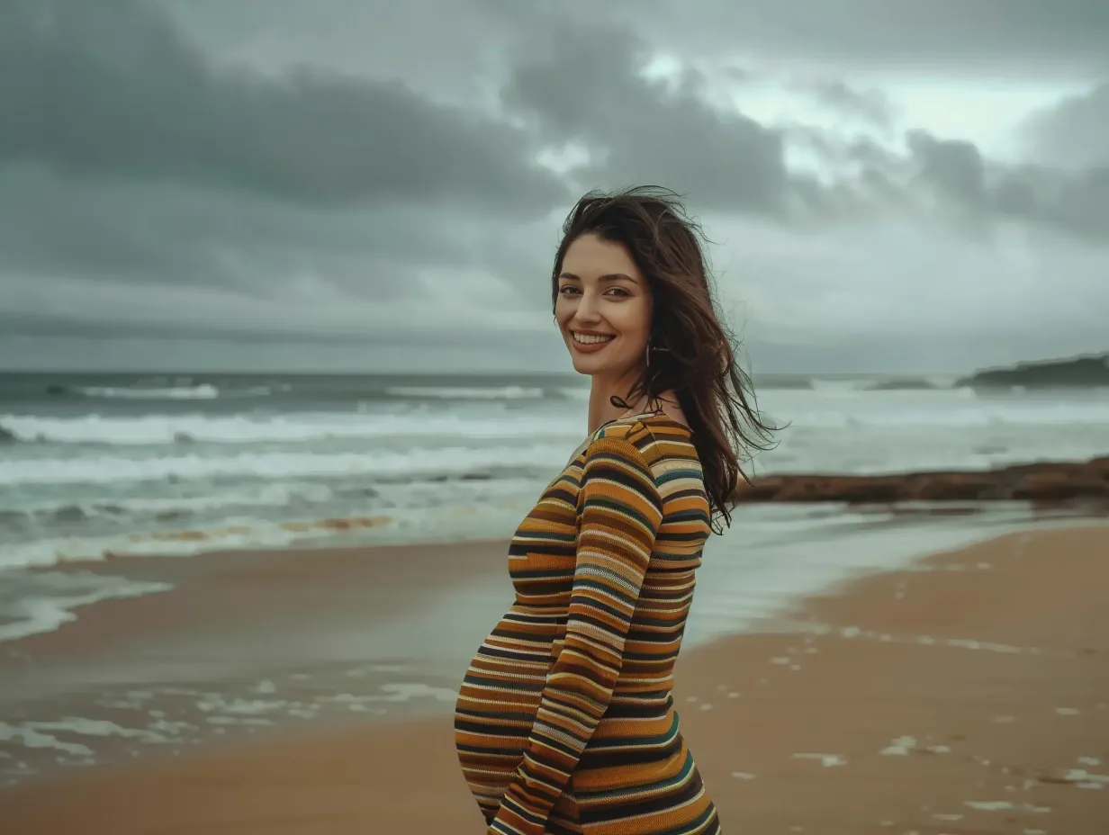 Man fotografeert zwangere vrouw maar ziet iets verrassends op de achtergrond