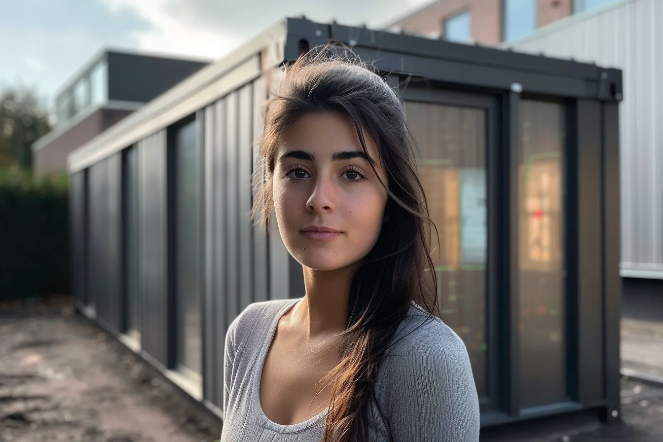 Van buiten lijkt het een vreemde container, maar wacht tot je de binnenkant ziet!