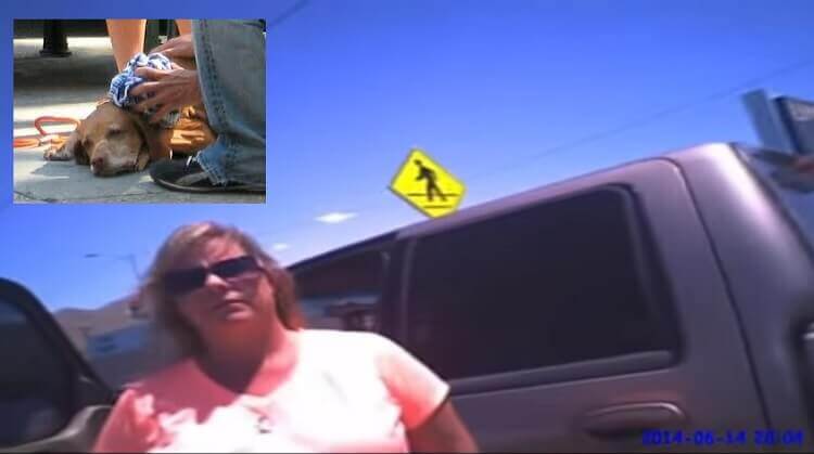 Een koekje van eigen deeg: deze dame wordt opgesloten in haar eigen auto door de politie