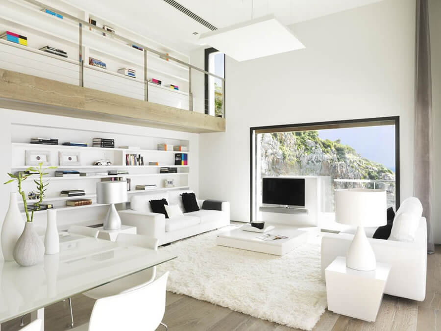 Een wit interieur