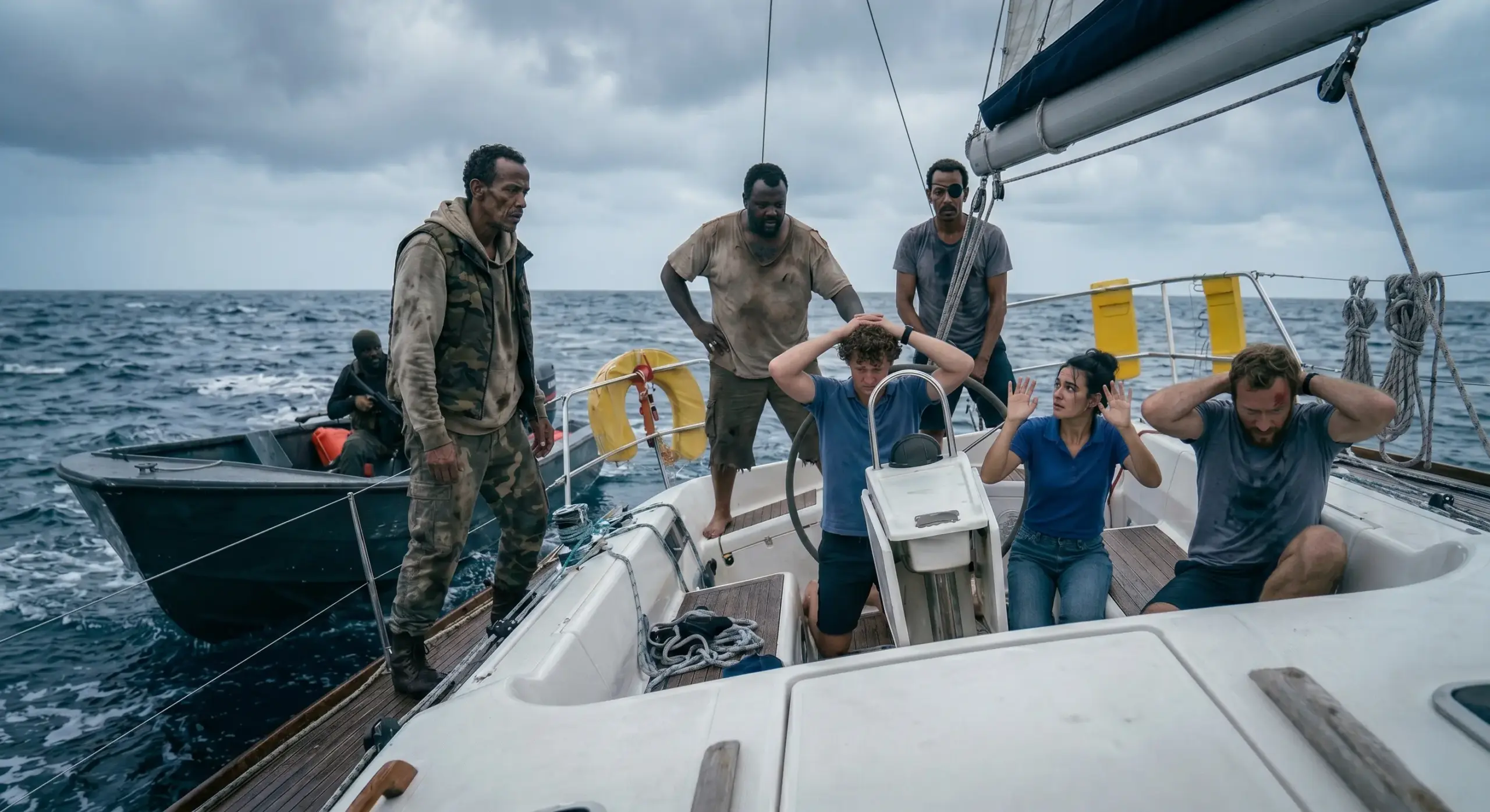 Een zeilboot komt in diep water piraten tegen – maar de manier waarop de bemanning terugvecht, verbaast iedereen! 