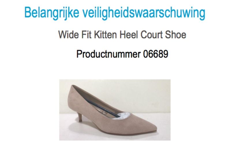 Primark terugroep schoenen