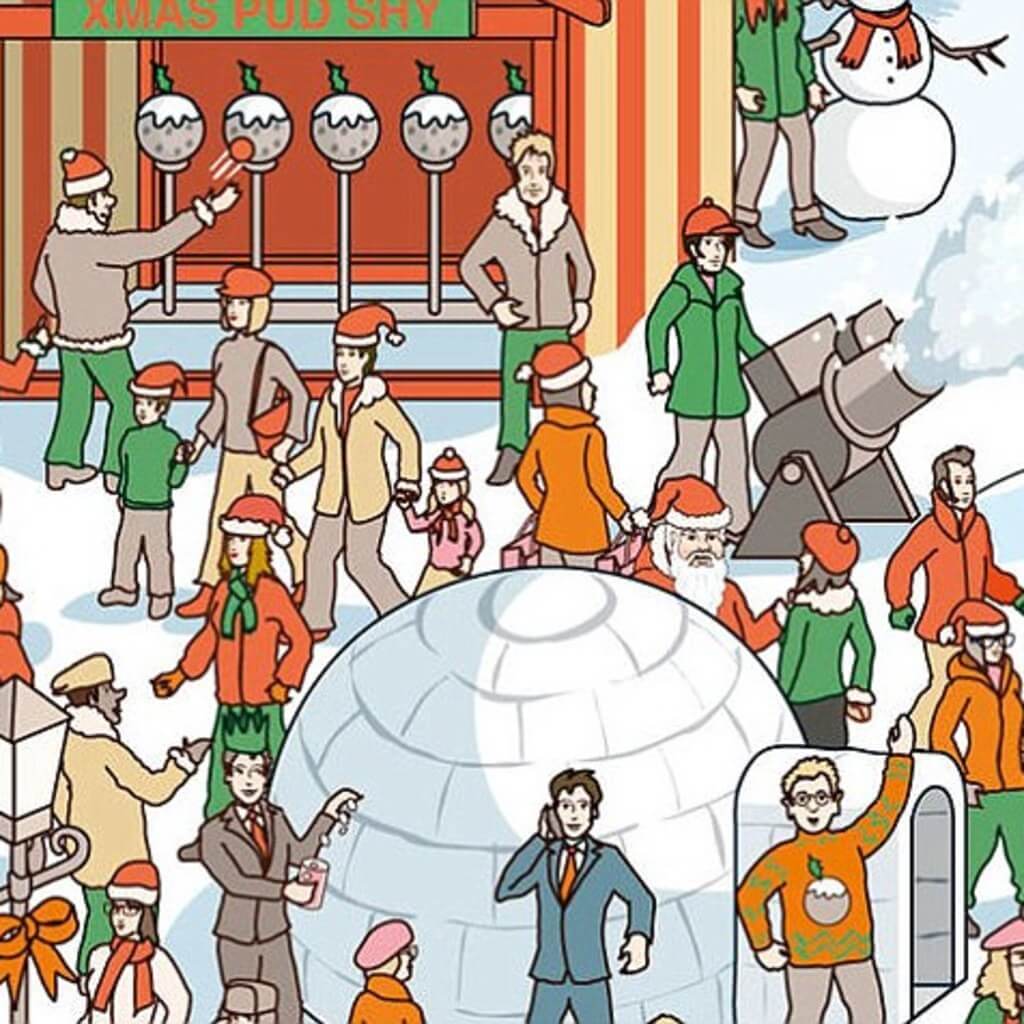 Kan JIJ de kerstman vinden op dit feestelijke zoekplaatje? Wij moesten wel héél erg goed kijken...