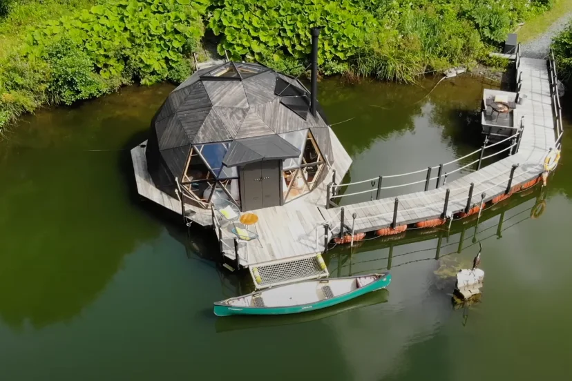 This 23-year-old lady is living in a floating house of only 180 sq. ft., but when you see the inside you’ll want to live there!