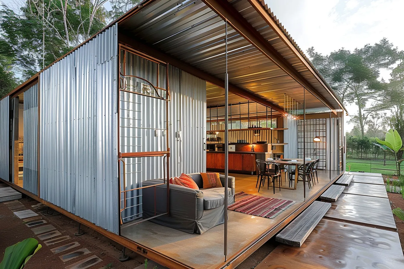 It may appear to be a simple construction of corrugated sheets, but don't let the exterior fool you!