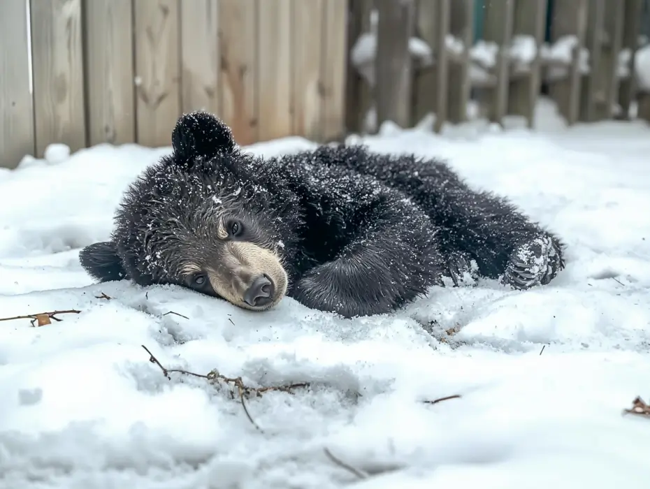 凍死寸前の子グマを発見した男性、しかし腹の下に隠していたものは信じがたいものだった！