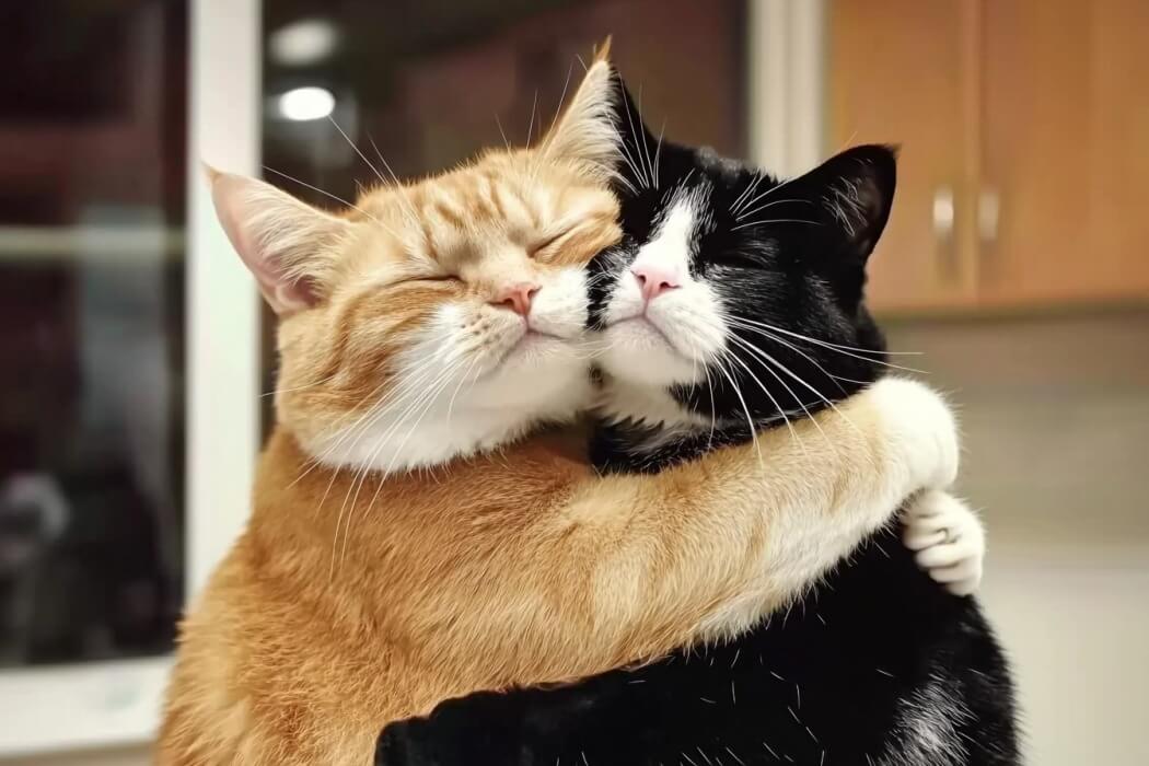 猫は獣医に行く前に友達を抱きしめ続ける – 何があったのか見てください!