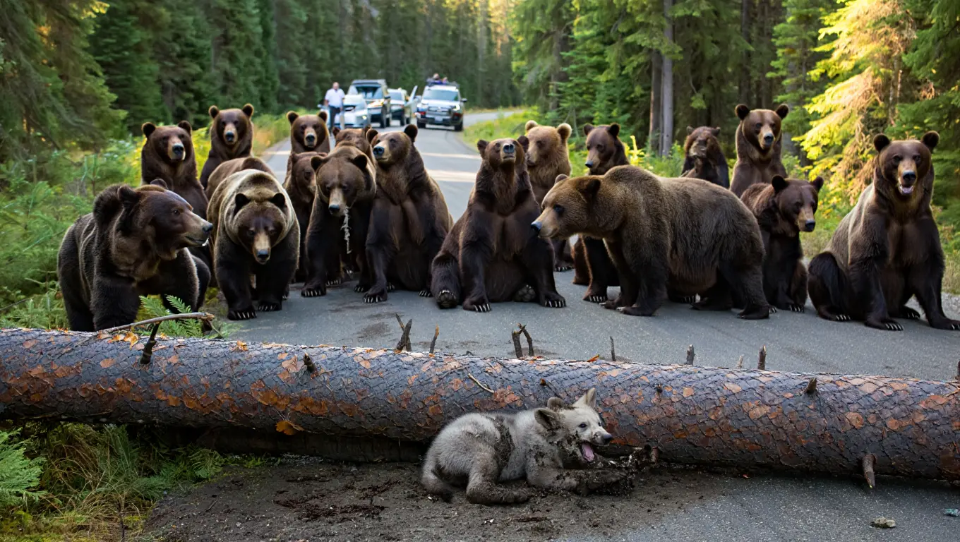 クマがイエローストーン道路を封鎖 – ドライバーを動けなくさせた理