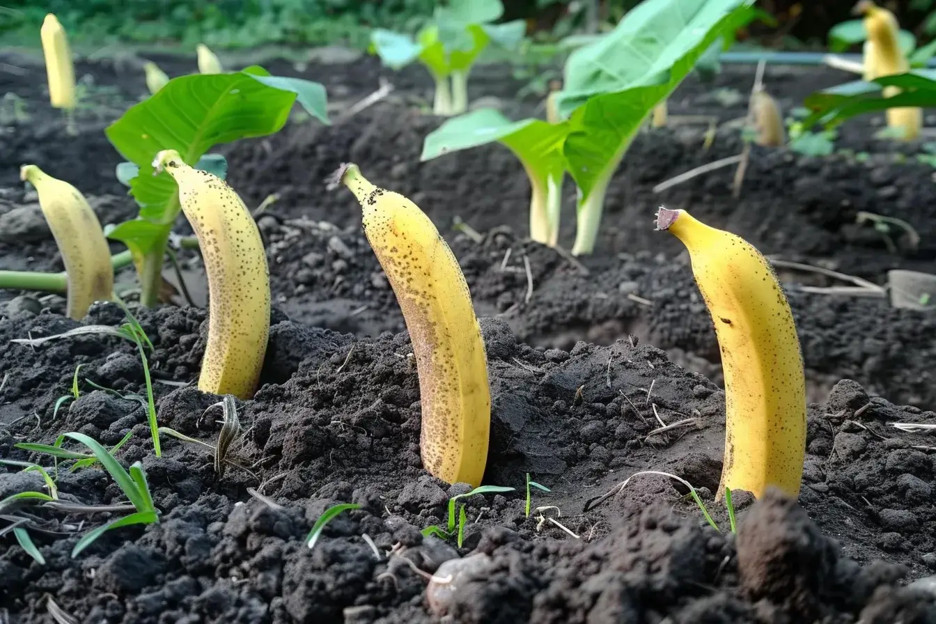 庭中にバナナを植える： 一週間後に何が起こるか