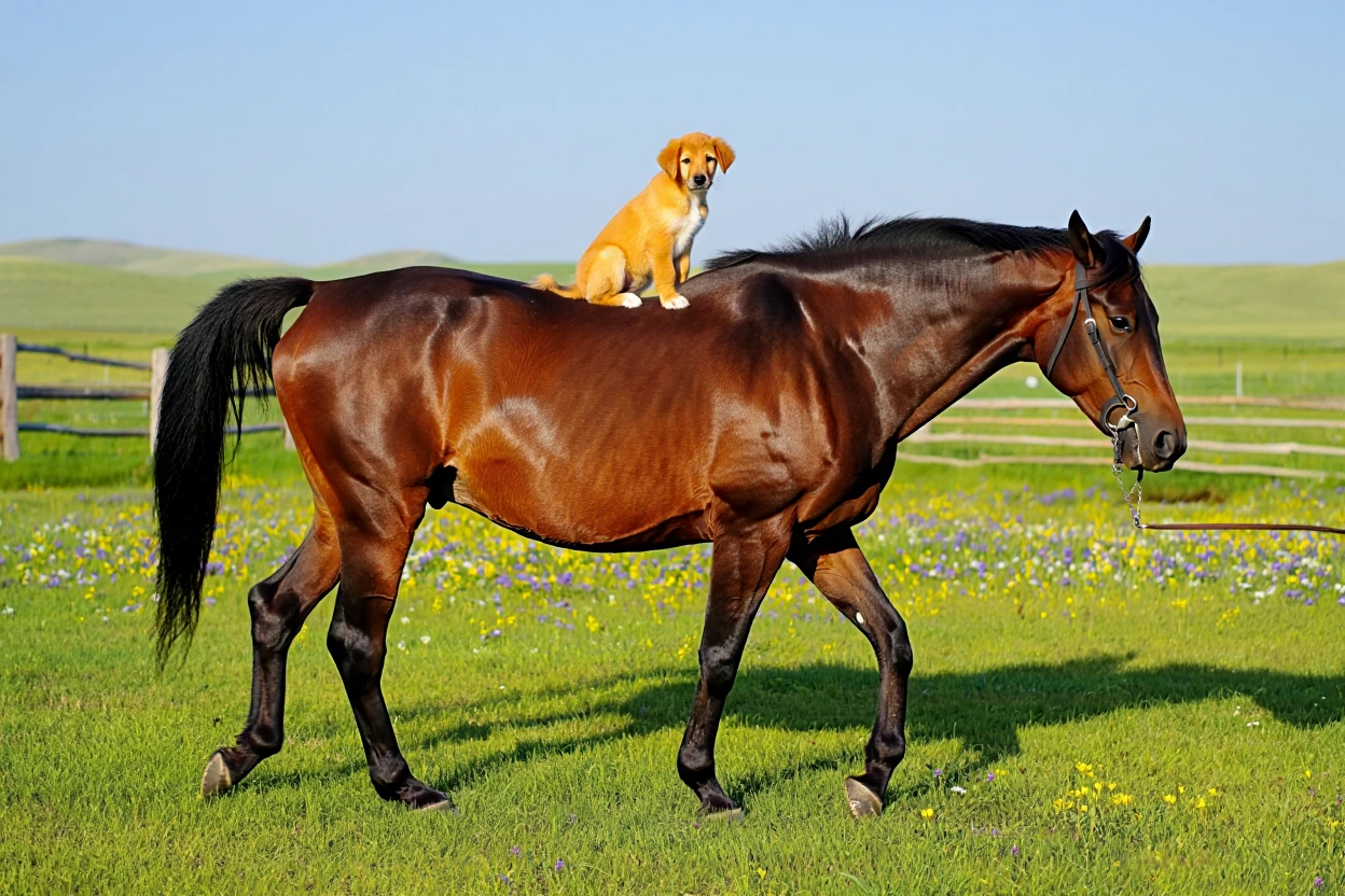 馬が子犬をさらう – 農夫が後に発見したものは、あなたを驚かせること間違いなし！