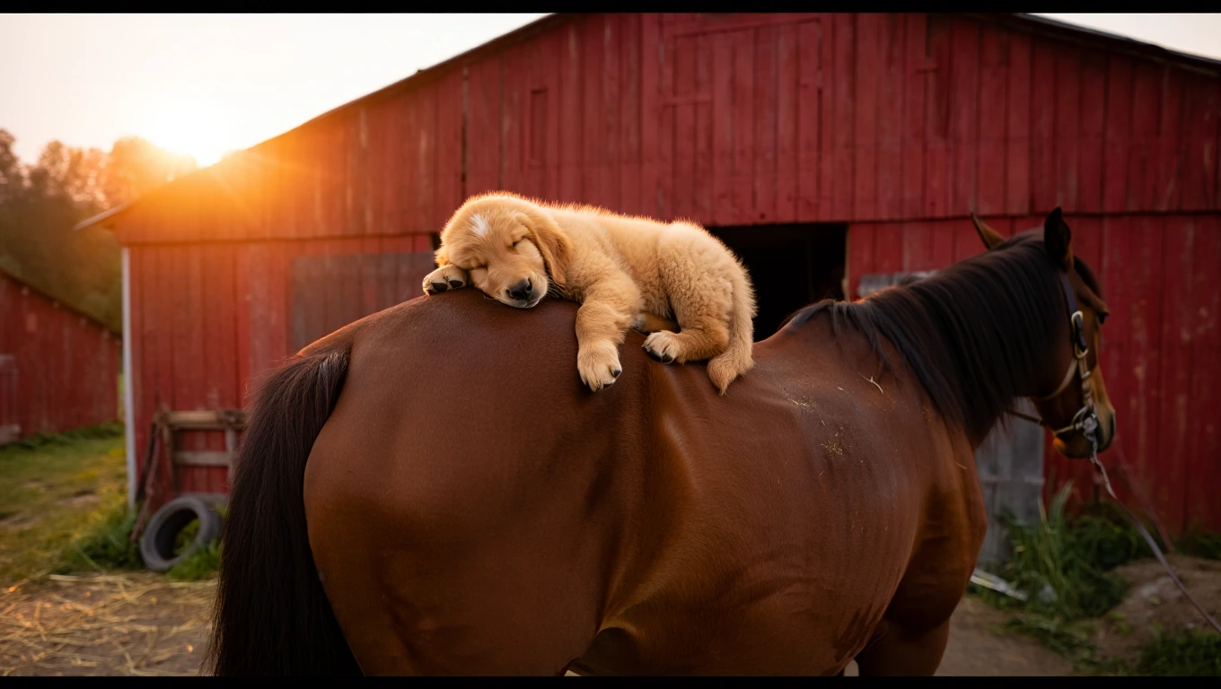 馬が子犬をさらう – 農夫が後に発見したものは、あなたを驚かせること間違いなし！