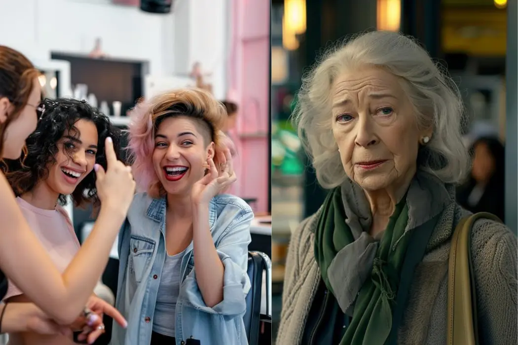 una anciana de 70 años pide un corte de pelo a la moda y se ríen de ella, ¡pero luego se arrepienten!
