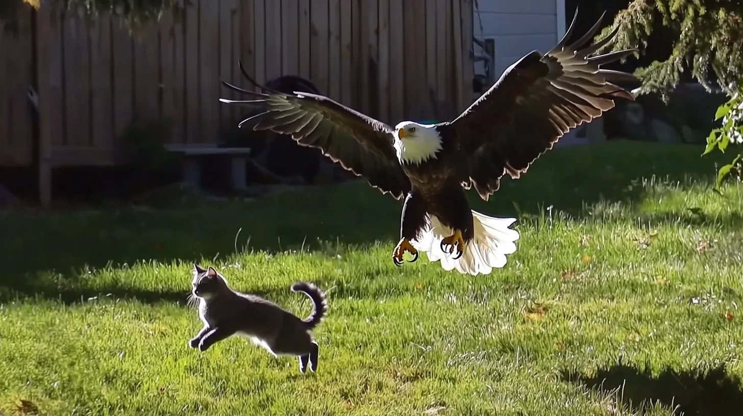 Un águila arrebata un gato del patio - ¡Lo que descubren los vecinos te dejará boquiabierto!