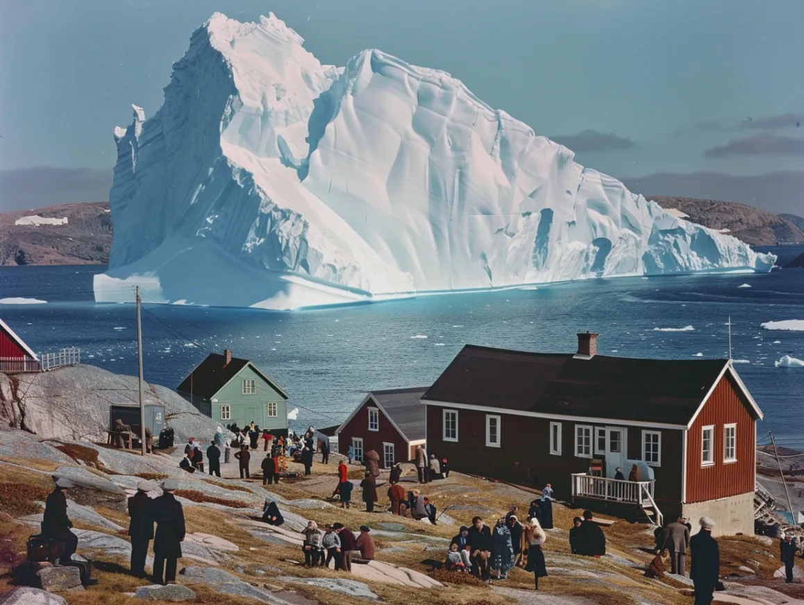 Un iceberg se acerca peligrosamente a un pueblo y los habitantes palidecen al ver su contenido