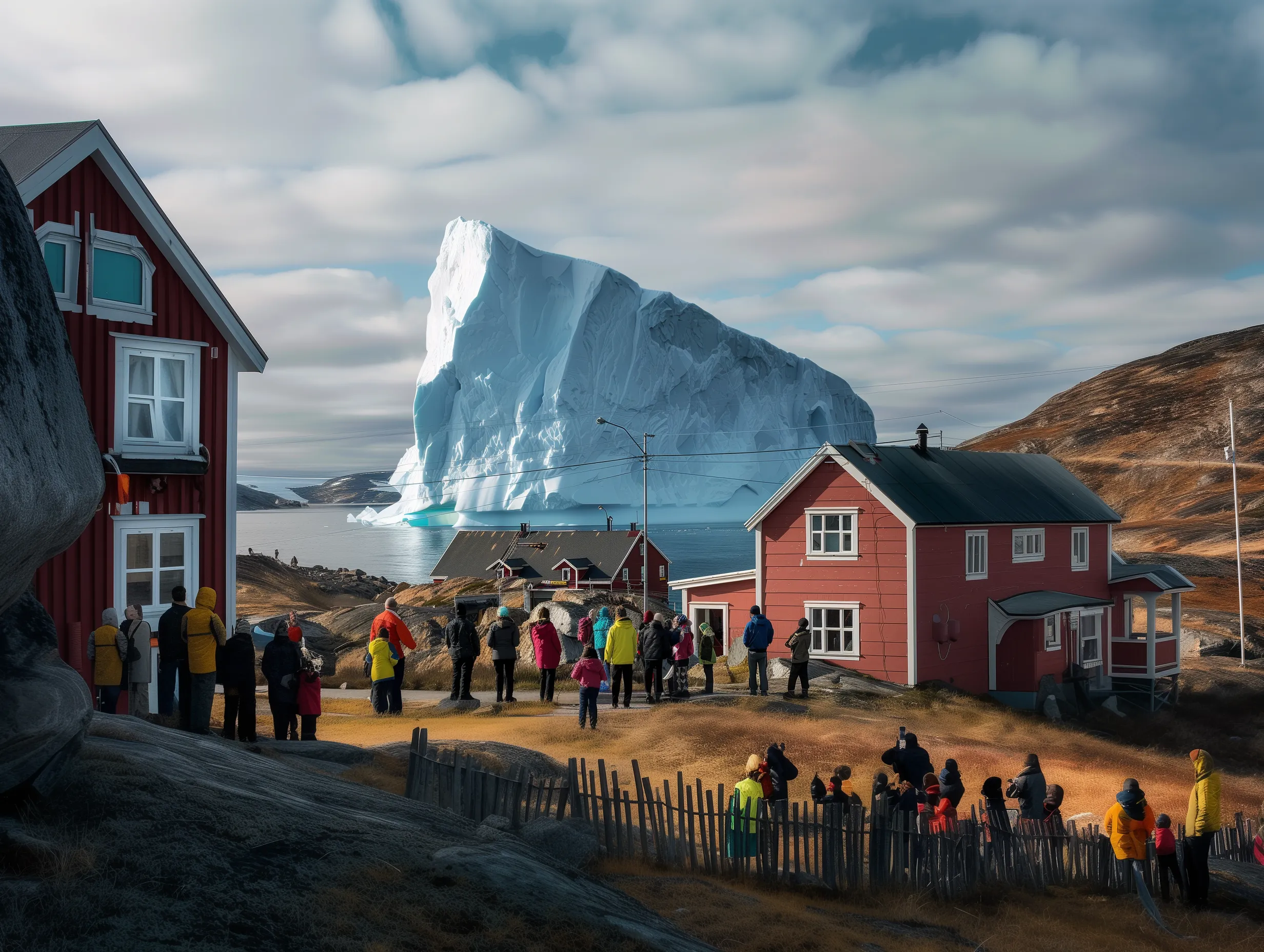 Un iceberg se acerca peligrosamente a un pueblo y los habitantes palidecen al ver su contenido