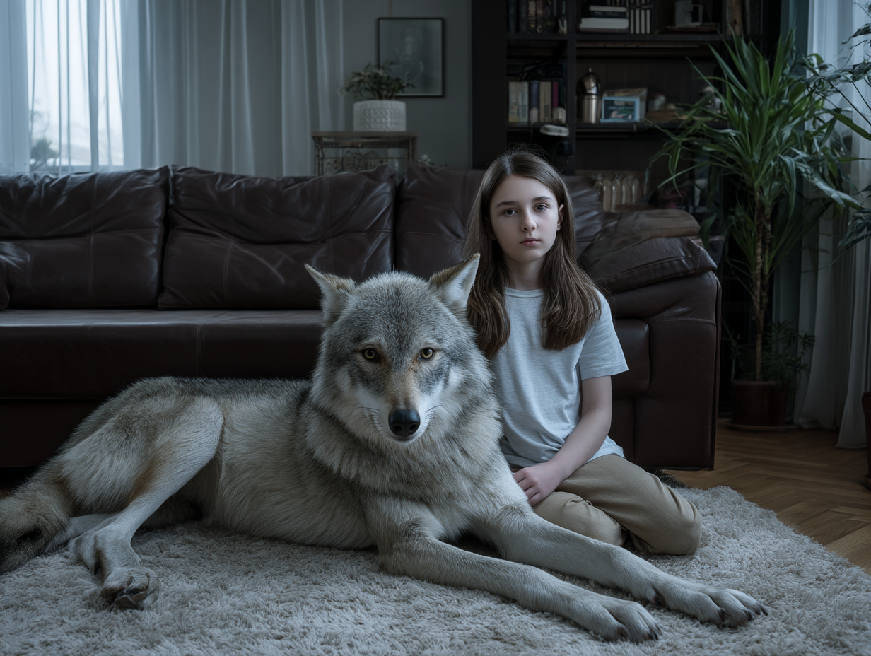 Una niña de 12 años salva a un perro lobo gigante, pero los resultados del ADN revelan algo terrorífico..