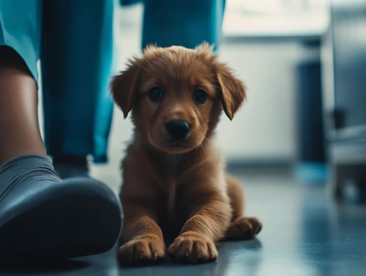 Un cachorro bloquea el ferrocarril, pero la verdadera razón por la que no puede moverse rompe el corazón de todos