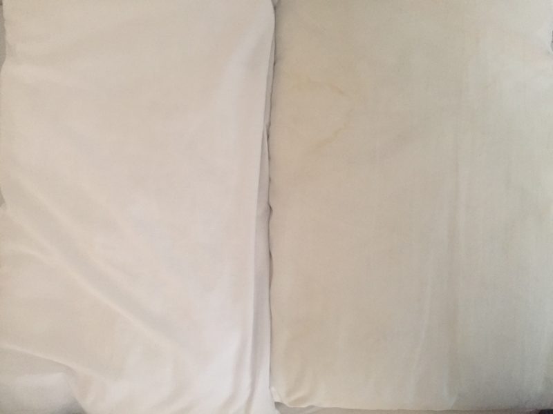 obtener almohadas realmente blancas