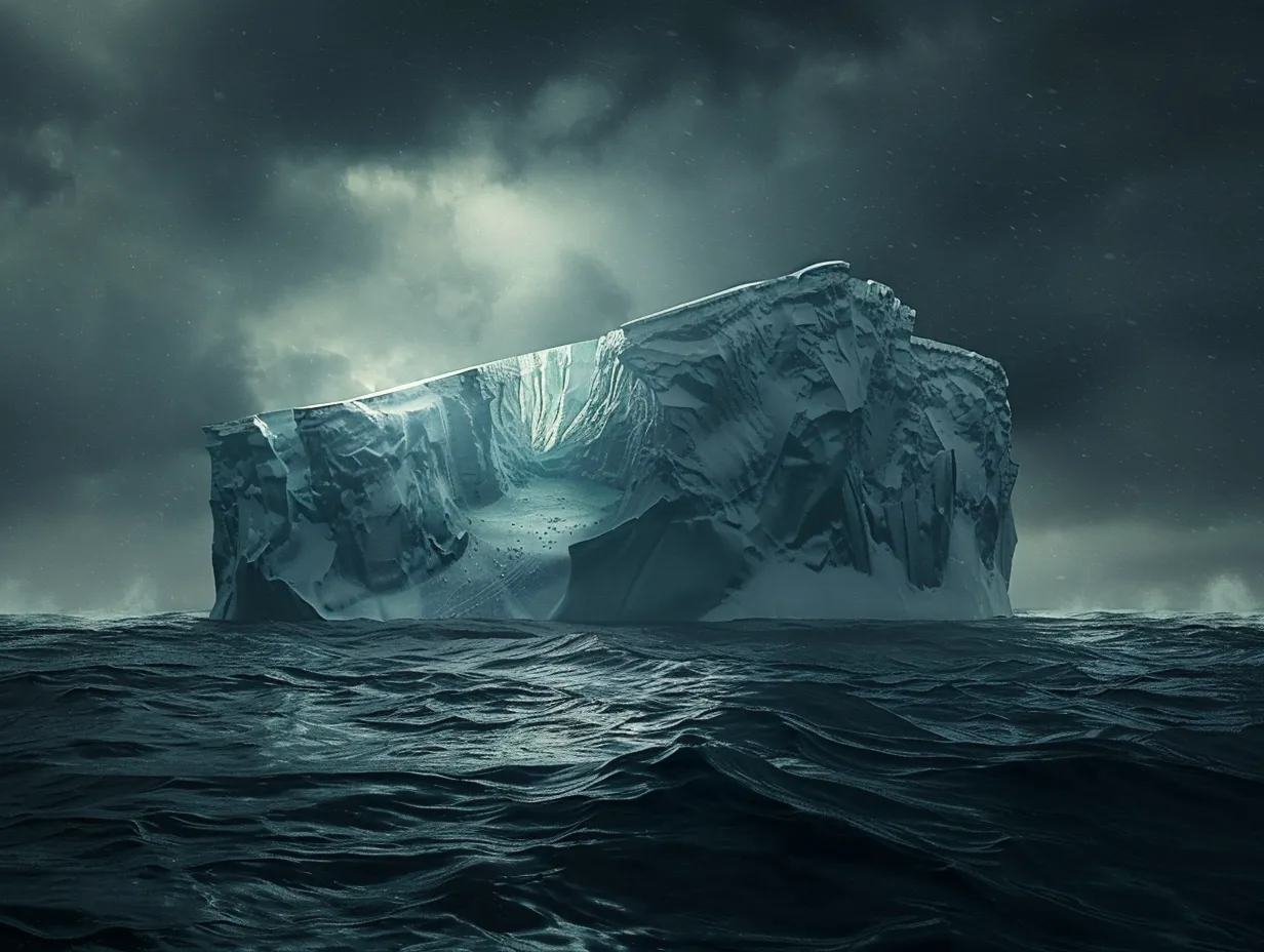 Un iceberg se acerca peligrosamente a un pueblo y los habitantes palidecen al ver su contenido