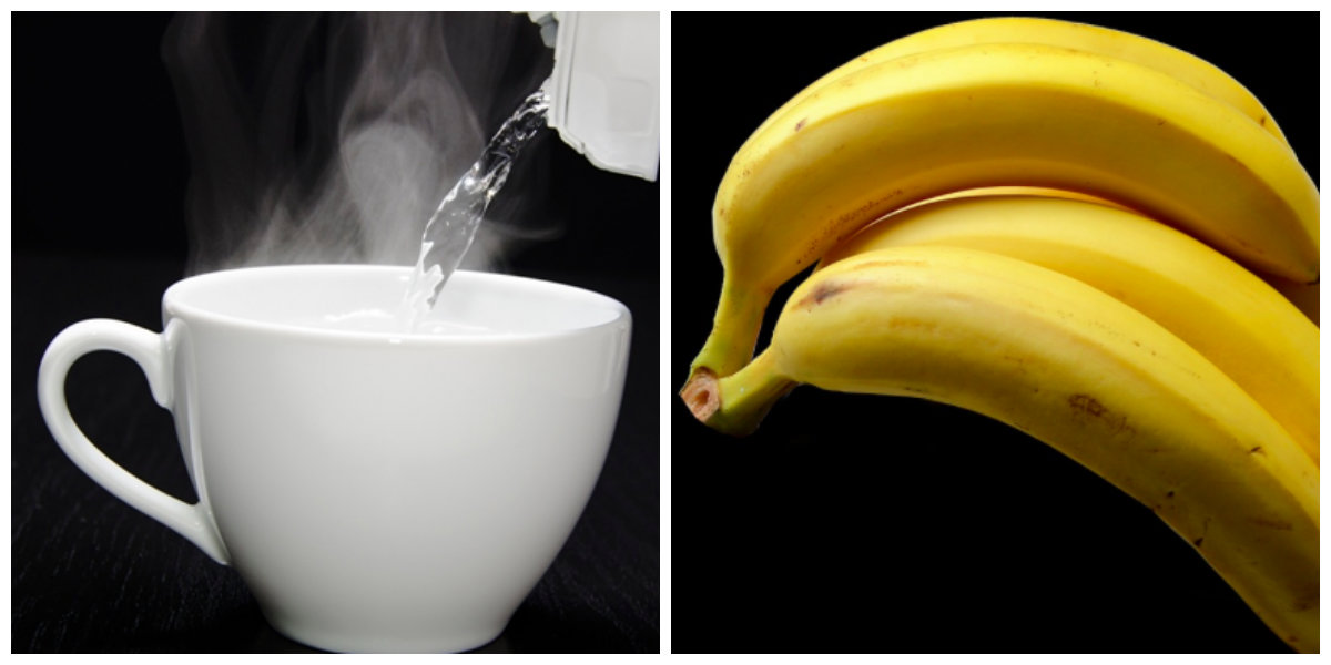 Todas las mañanas ella comienza su día con un vaso de agua tibia y un plátano