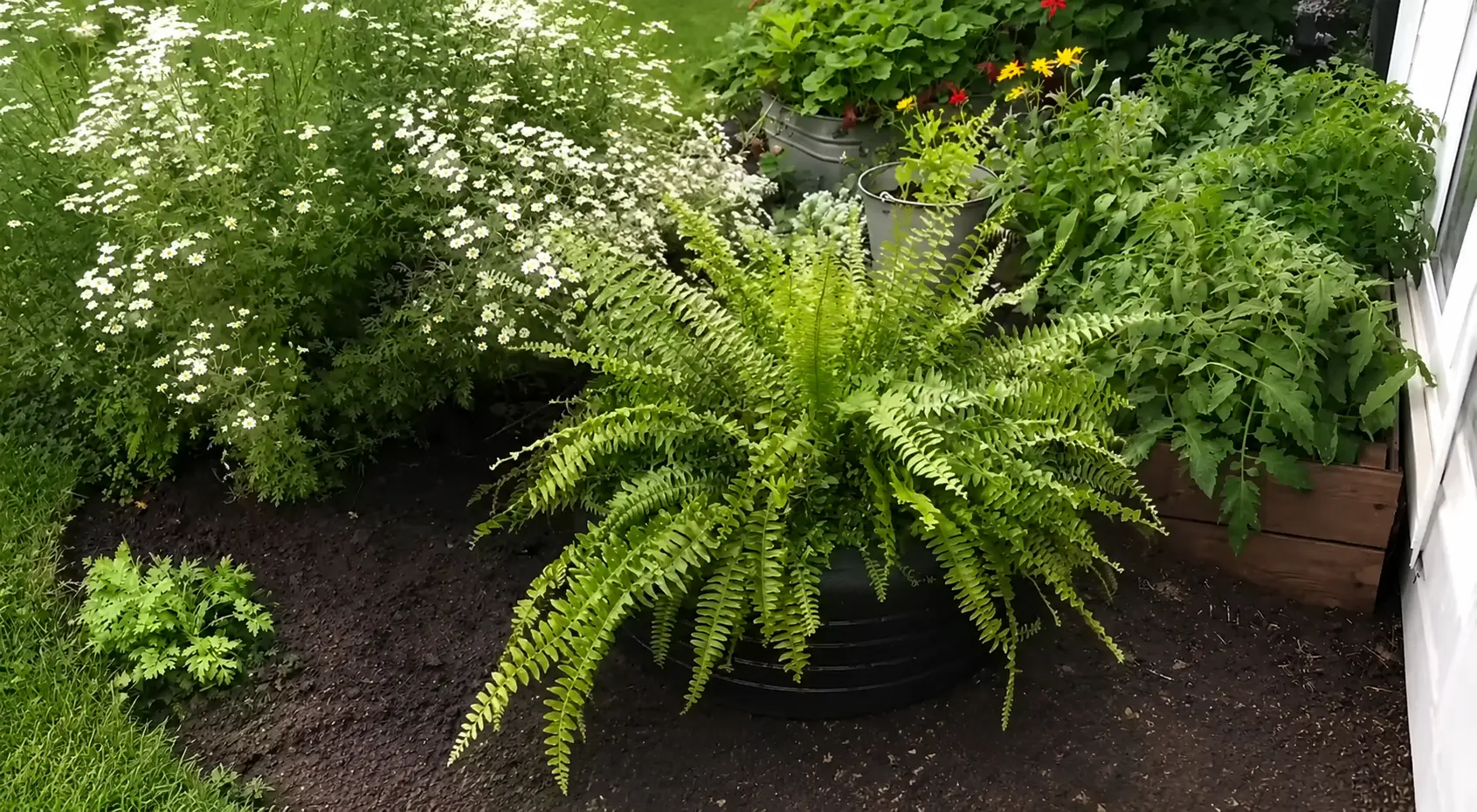 No te vas a creer cómo esta mujer utiliza neumáticos viejos para convertir su jardín en algo precioso