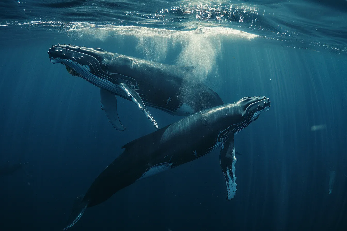 Una ballena gigante no deja en paz a un submarinista - Entonces se da cuenta del aterrador motivo
