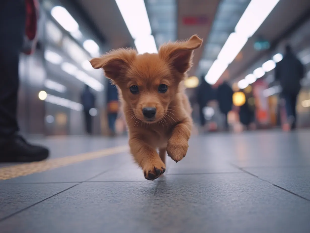 Un cachorro bloquea el ferrocarril, pero la verdadera razón por la que no puede moverse rompe el corazón de todos