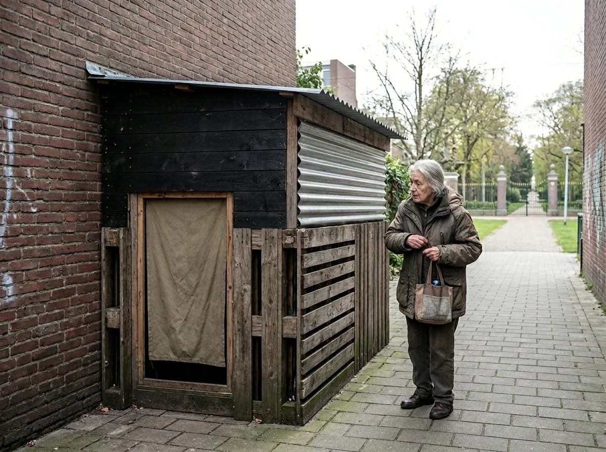 Esta mujer de 70 años vive en un refugio hecho de chatarra: su ingenio te sorprenderá